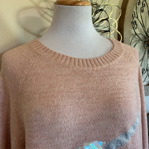 NWT LAUREN CONRAD Size XL Pink Narwhal Sweater - Picture 2 of 7